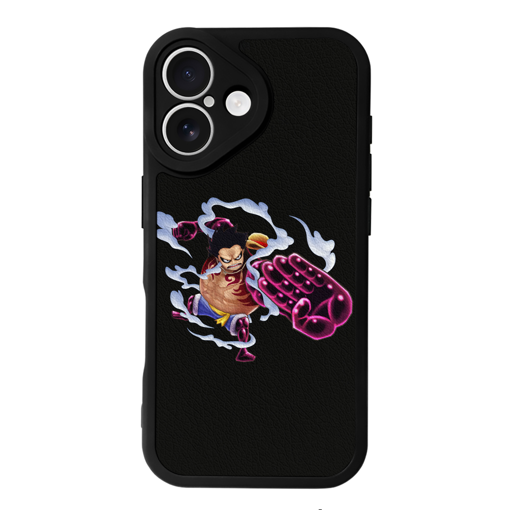 （画像用） ワンピース モンキー・D・ルフィ ONE PIECE Monkey D. Luffy 【iPhone 16シリーズ対応】シリコンスマホケース（レザー調） 材質：シリコン